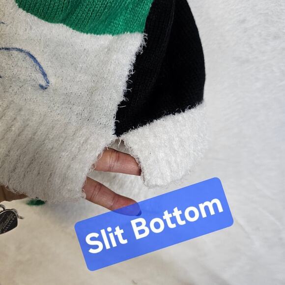 Ugly XMas Sweater SzL Camper Outdoor Santa‎ mountain n Trees n Camping theme. - Picture 8 of 14